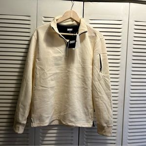 DKNY Sweatshirt Pullover NEW Eggshell White Medium